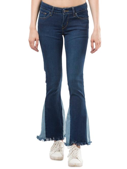 blue denim flared jean - 14356048 - Very Small Image - 1