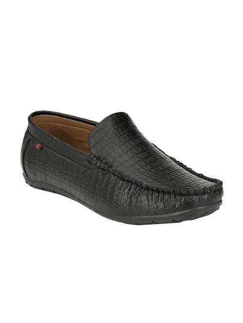 black leatherette slip on loafer - 14359197 - Very Small Image - 1