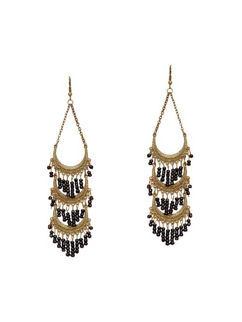lass vogue studded chandelier earrings - 14359879 - Very Small Image - 1
