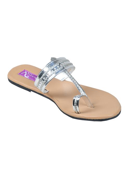 bling footwears silver ethnic kolhapuri - 14359984 - Very Small Image - 1