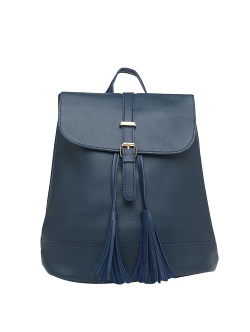 blue leatherette backpack - 14360655 - Very Small Image - 1