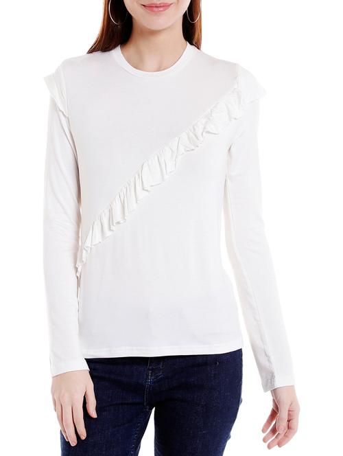 white ruffle top - 14364080 - Very Small Image - 1