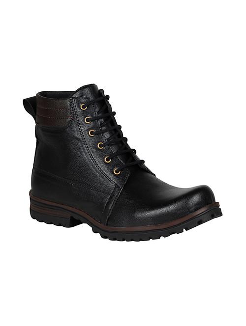 black leatherette high ankle boot - 14367095 - Very Small Image - 1