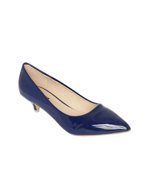 navy sheet slip on pumps - 14367098 - Very Small Image - 1