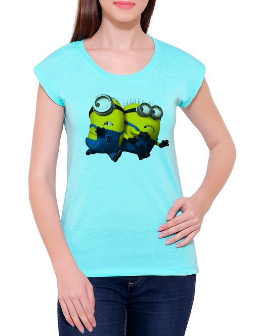 light blue cotton blend tee - 14367971 - Very Small Image - 1