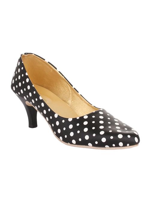 black leatherette slip on pumps - 14369775 - Very Small Image - 1