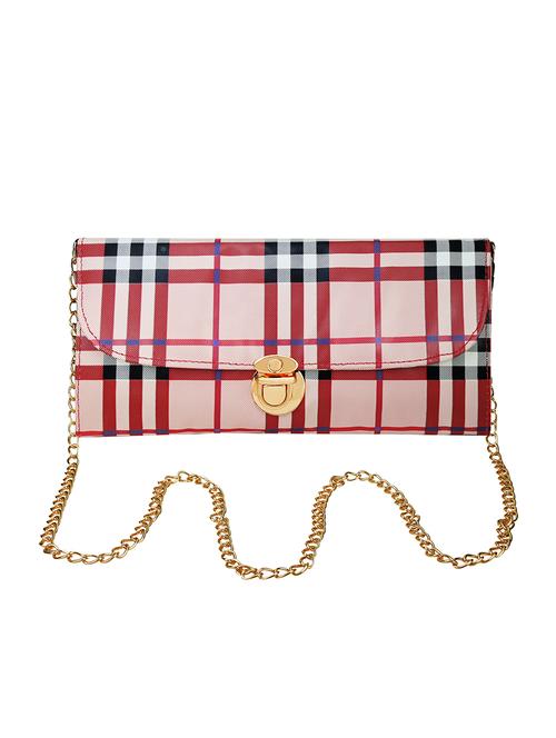 red leatherette clutch - 14370605 - Very Small Image - 1