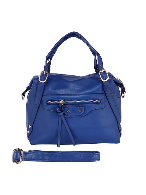 blue leatherette regular handbag - 14377417 - Very Small Image - 1