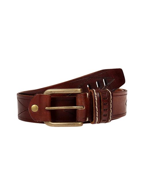 auburn brown leather belt - 14379239 - Very Small Image - 1
