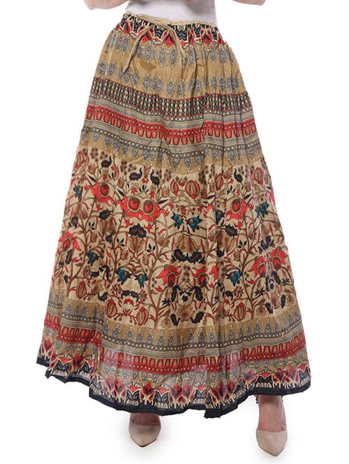 beige raw silk maxi skirt - 14399668 - Very Small Image - 1