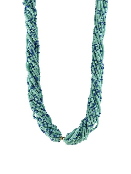 green metal long necklace - 14399792 - Very Small Image - 1
