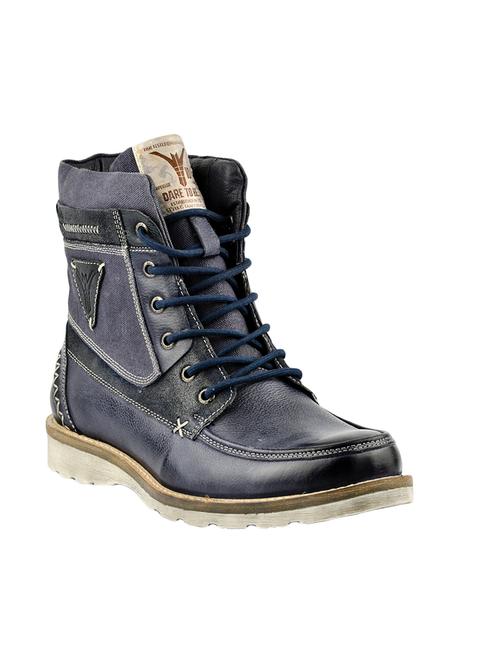 blue leather high ankle boots - 14402510 - Very Small Image - 1