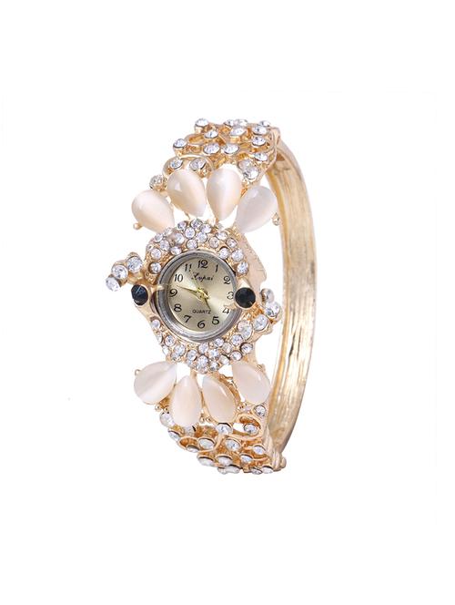 skylofts gold plated floral bracelet watch women - 14411874 - Very Small Image - 1