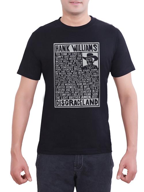 black cotton chest print tshirt - 14413767 - Very Small Image - 1