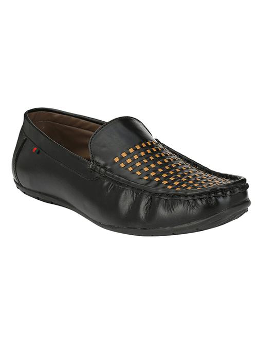 black leatherette slip on loafer - 14418078 - Very Small Image - 1