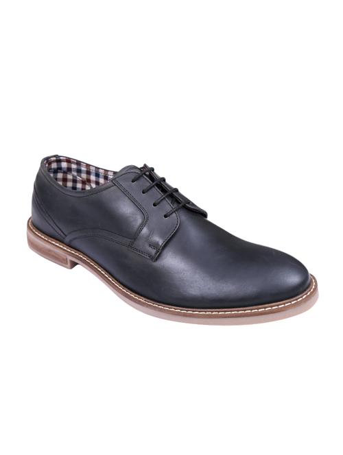 black leatherette laceup derbies - 14423498 - Very Small Image - 1