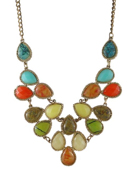 multi colored glass statement necklace - 14429365 - Very Small Image - 1