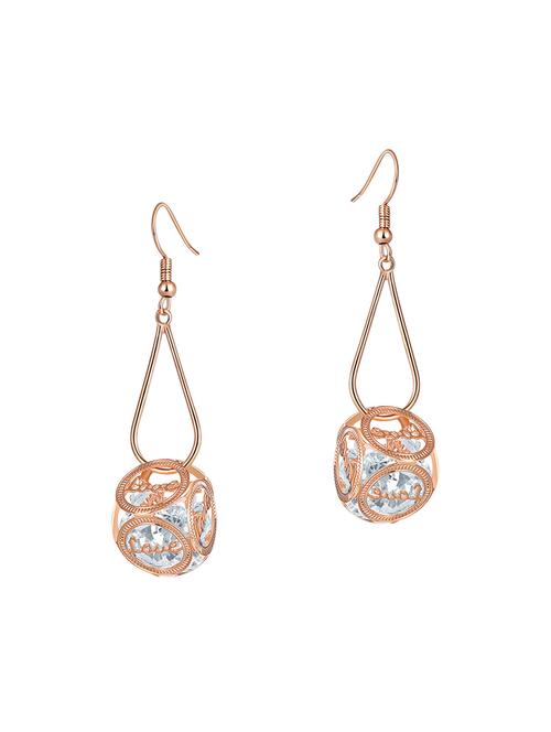 gold copper drop earrings - 14445081 - Very Small Image - 1