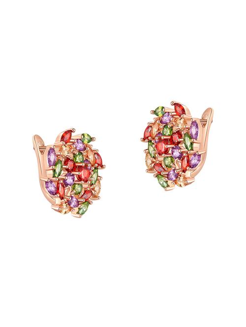 multi colored copper studs earrings - 14445094 - Very Small Image - 1