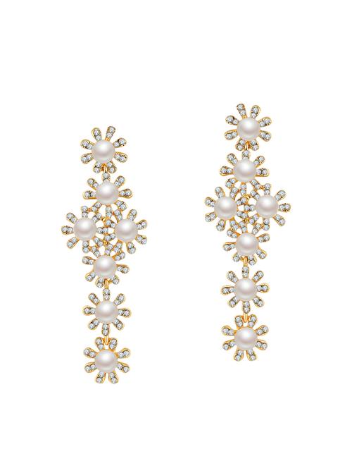 gold copper drop earrings - 14445171 - Very Small Image - 1