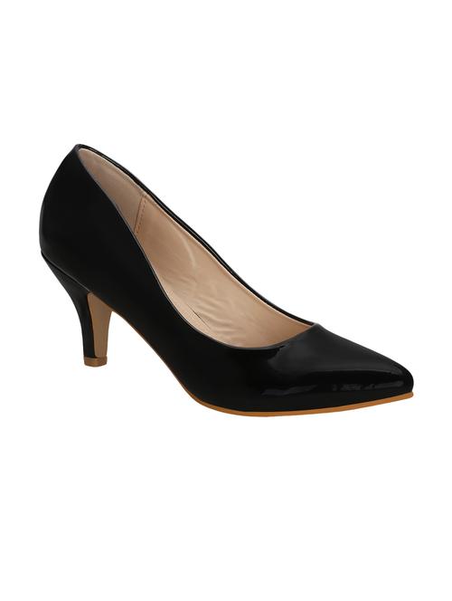 black faux leather slip on pumps - 14457836 - Very Small Image - 1