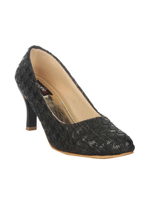 black faux leather slip on pumps - 14465657 - Very Small Image - 1