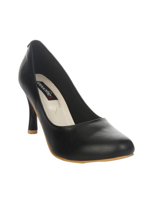 black faux leather slip on pumps - 14465660 - Very Small Image - 1