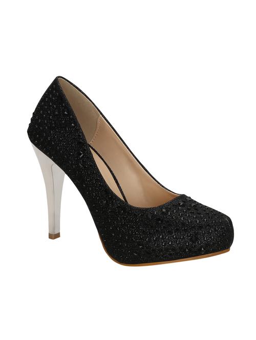 black faux leather slip on pumps - 14468368 - Very Small Image - 1