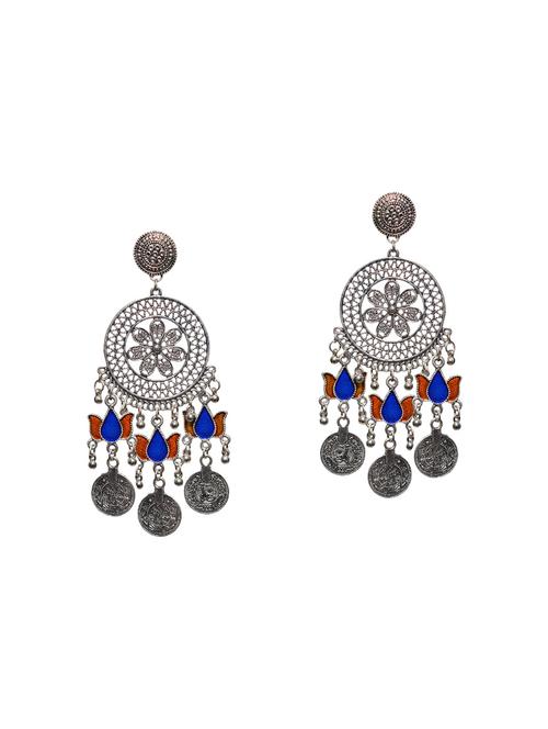 metallic metal drop earring - 14471932 - Very Small Image - 1