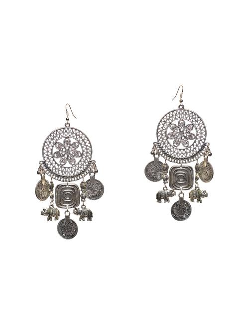 metallic metal drop earring - 14471933 - Very Small Image - 1