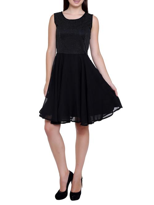 black fit and flare dress - 14473055 - Very Small Image - 1