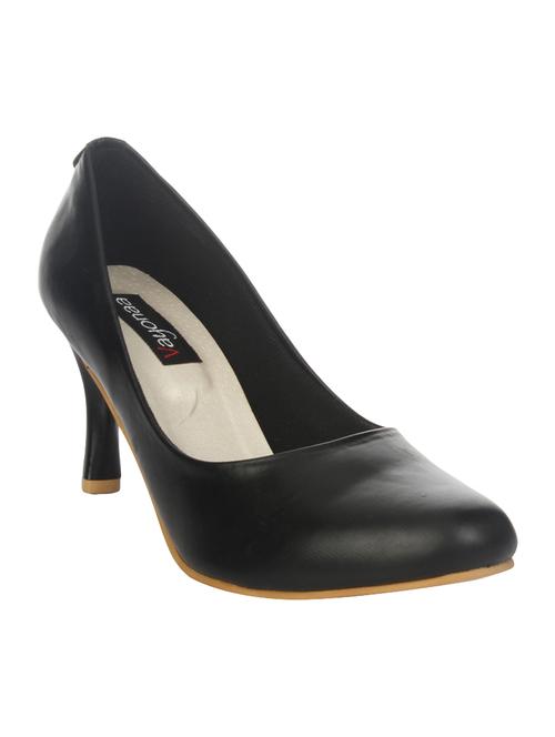 black faux leather slip on pumps - 14481758 - Very Small Image - 1