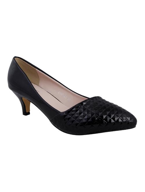black faux leather slip on pumps - 14484411 - Very Small Image - 1