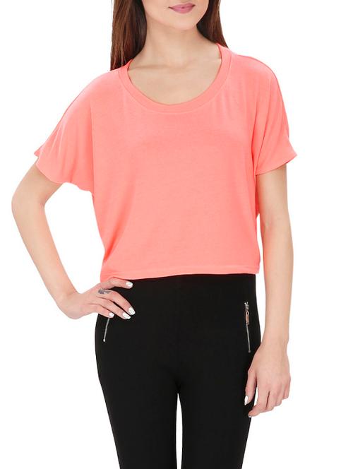 peach jersey casual top - 14493019 - Very Small Image - 1