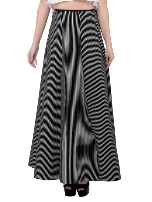 black striped flared skirt - 14500981 - Very Small Image - 1