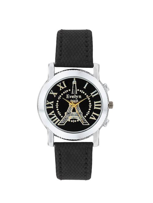evelyn eiffel tower analogue black dial black strap girls watches-eve-576 - 14505194 - Very Small Image - 1