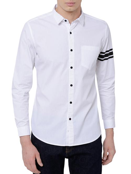 white cotton casual shirt - 14505520 - Very Small Image - 1