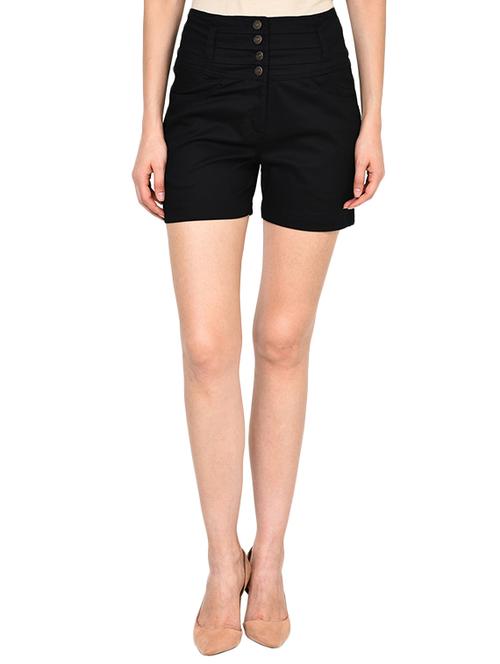 high rise solid shorts - 14505725 - Very Small Image - 1