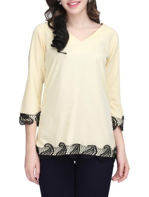 women's straight v neck top - 14506295 - Very Small Image - 1