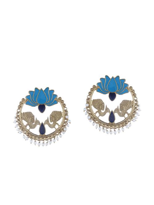 multi colored brass drop earring - 14509699 - Very Small Image - 1