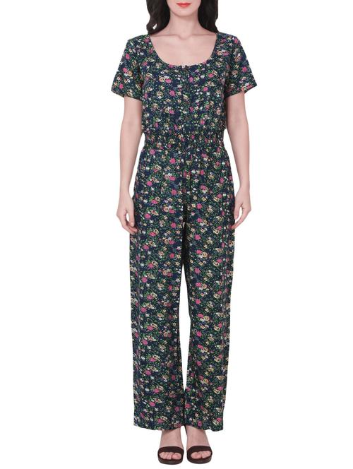 navy blue cotton jumpsuit - 14513902 - Very Small Image - 1