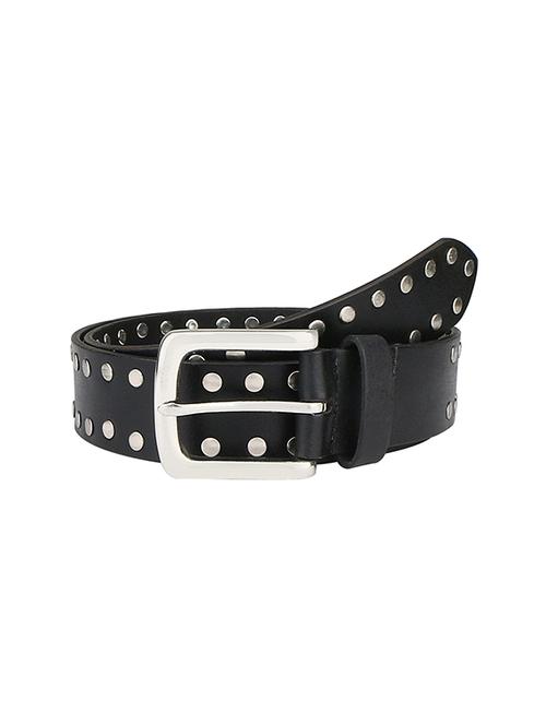 aw black leather belt with rivet detailing - 14514102 - Very Small Image - 1
