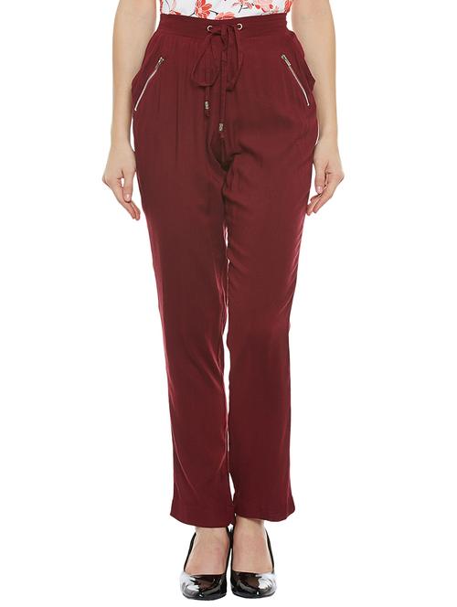 red viscose trouser - 14518707 - Very Small Image - 1
