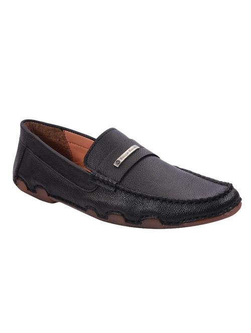 black leatherette slip on loafer - 14518851 - Very Small Image - 1