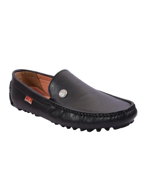 black leatherette slip on loafer - 14518855 - Very Small Image - 1