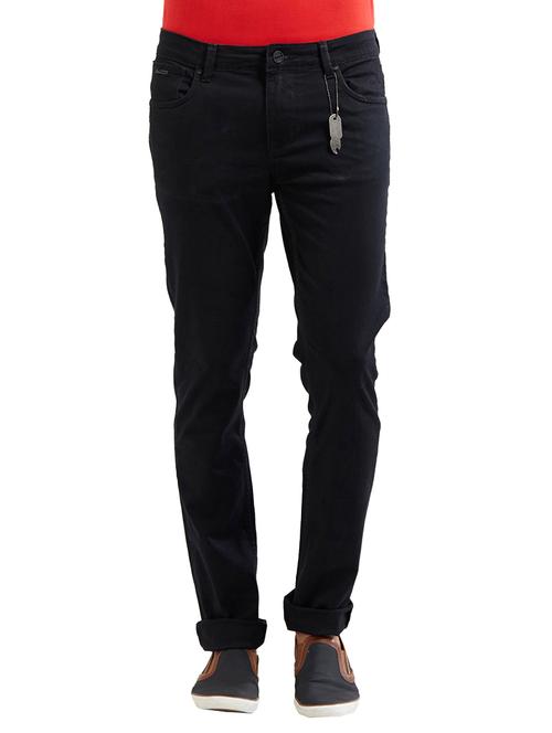 black cotton plain jeans - 14525646 - Very Small Image - 1