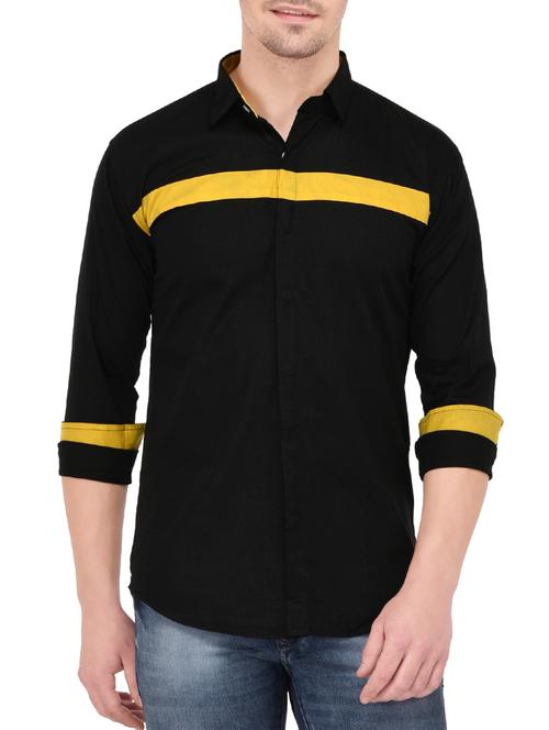 black cotton casual shirt - 14533919 - Very Small Image - 1