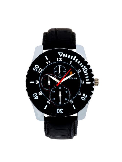 Golden BellBlack Strap Analog Wrist Watch for Men - GB-225 - 14534619 - Very Small Image - 1