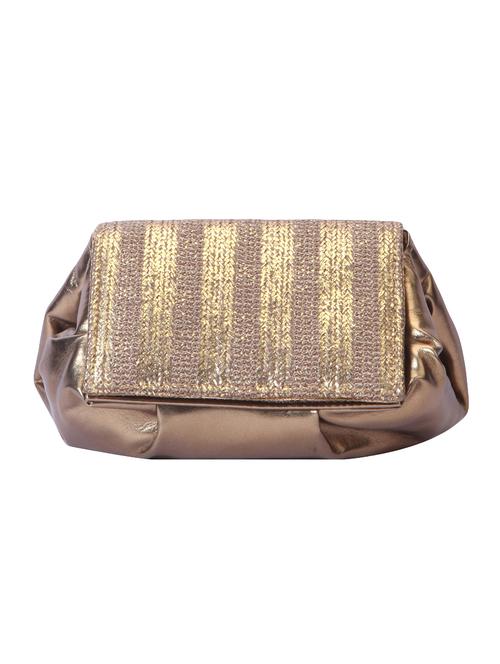 gold leather clutch - 14539738 - Very Small Image - 1
