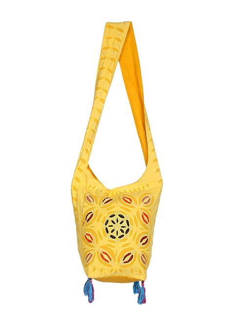 yellow cotton sling bag - 14539935 - Very Small Image - 1